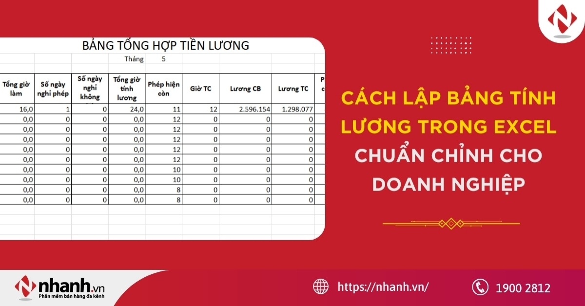 Cách lập bảng tính lương trong Excel chuẩn chỉnh cho doanh nghiệp