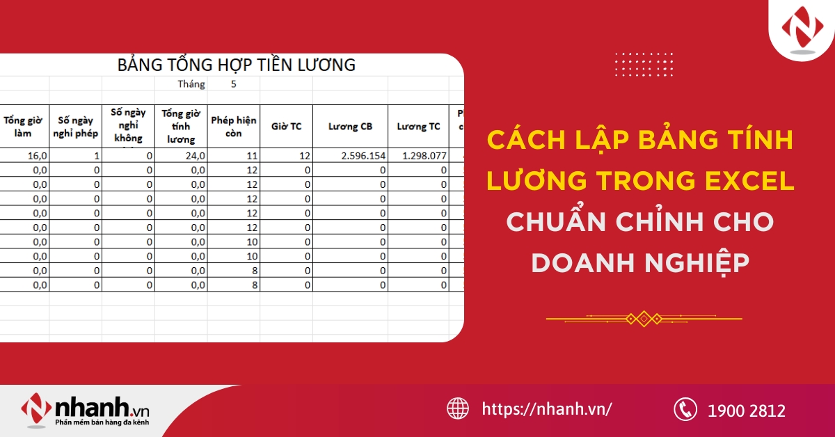 Cách lập bảng tính lương trong Excel chuẩn chỉnh cho doanh nghiệp