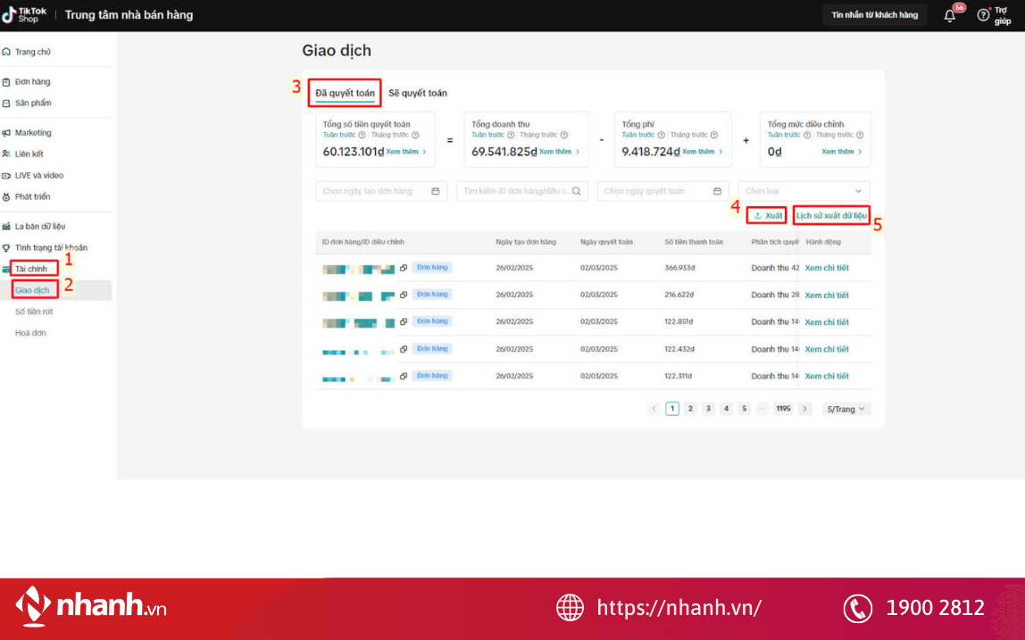 Cách lấy doanh thu từ TikTok Shop để khai thuế