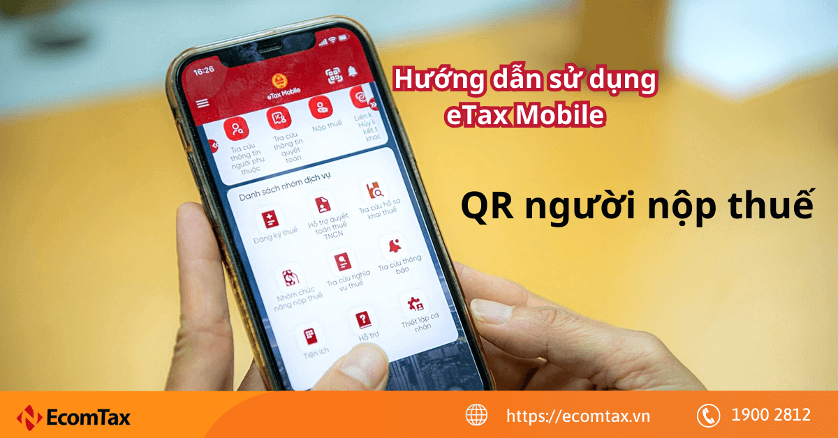 Cách lấy mã QR người nộp thuế trên app eTax Mobile