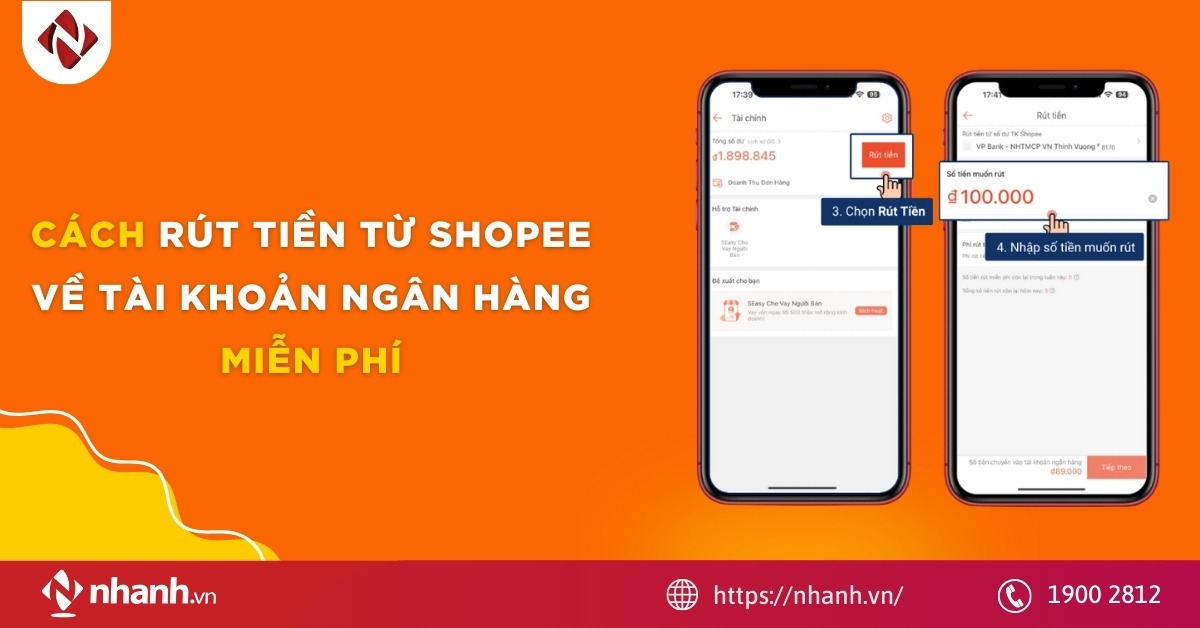 Cách rút tiền từ Shopee về tài khoản ngân hàng miễn phí