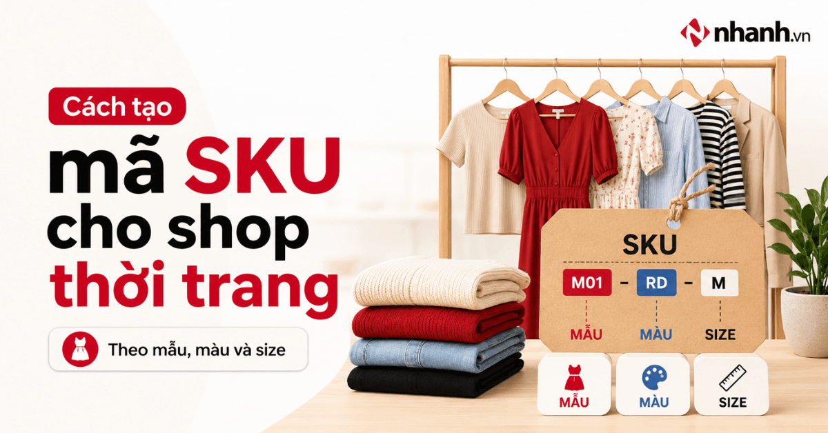 Cách tạo mã SKU cho shop thời trang theo mẫu, màu và size