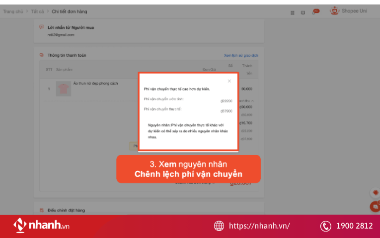 Đối với các đơn hàng Đã thanh toán