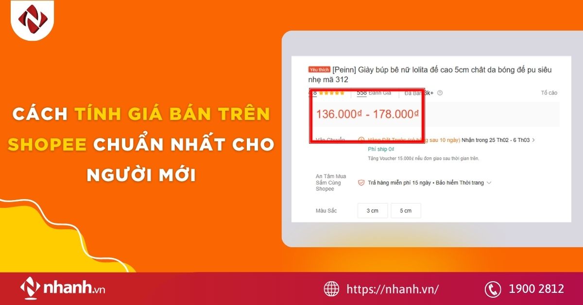 Cách tính giá bán trên Shopee chuẩn nhất 2026 cho người mới
