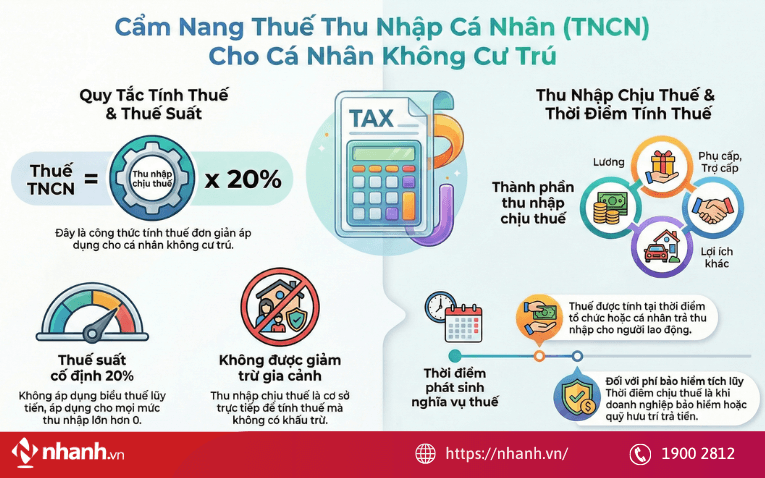 Cách tính thuế thu nhập cá nhân đối với cá nhân không cư trú