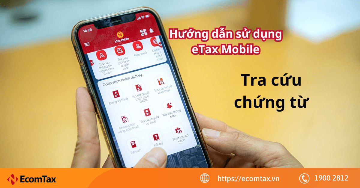 Cách tra cứu chứng từ trên app eTax Mobile
