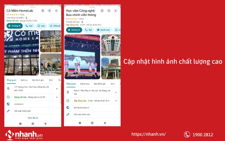 Cập nhật hình ảnh chất lượng cao