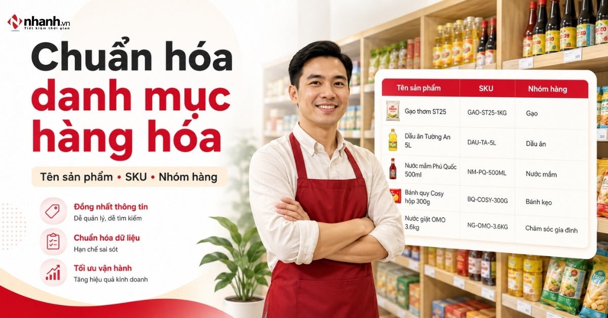 Cách chuẩn hóa danh mục sản phẩm và mã hàng cho cửa hàng tạp hóa