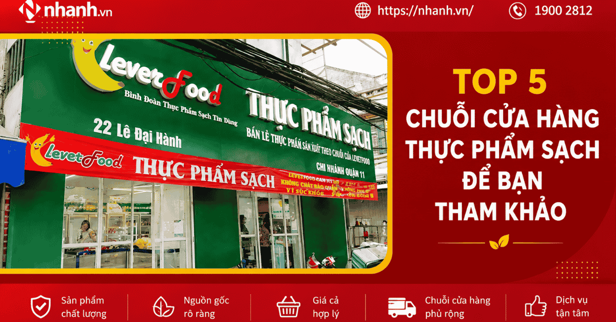 Top 5 chuỗi cửa hàng thực phẩm sạch để bạn tham khảo