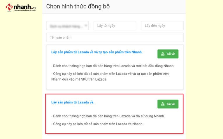 Đã có sản phẩm trên Nhanh.vn và đã có sản phẩm trên sàn
