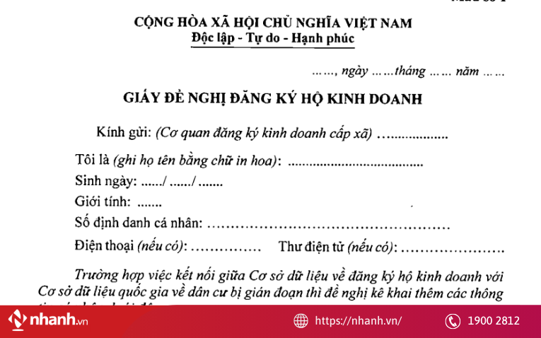 Đăng ký hộ kinh doanh