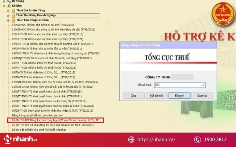 Đăng ký người phụ thuộc trên HTKK