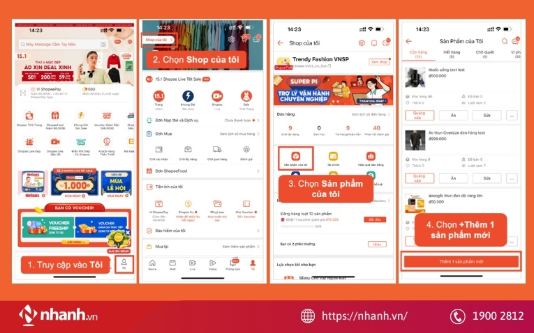 Đăng sản phẩm bằng ứng dụng Shopee