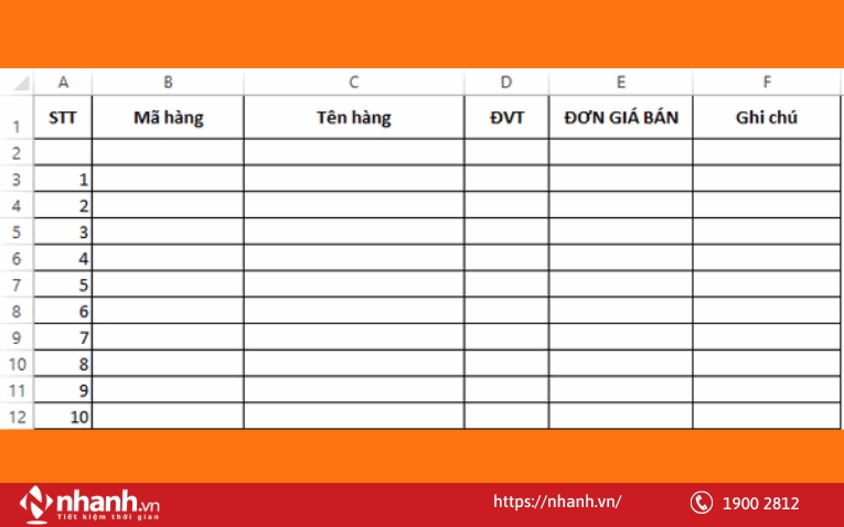Danh mục hàng hóa được lưu trữ