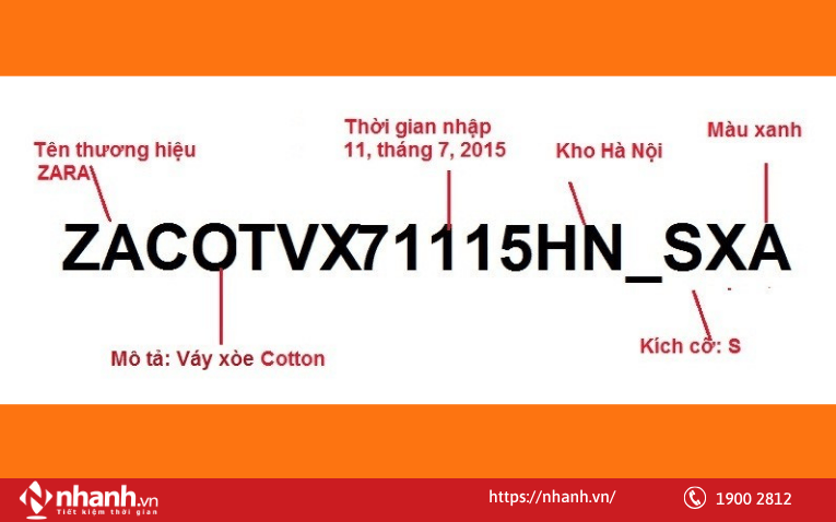 Đặt mã SKU theo thông tin cơ bản của sản phẩm