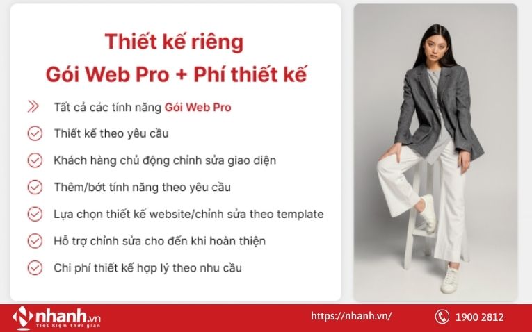 Dịch vụ thiết kế website riêng của Nhanh.vn