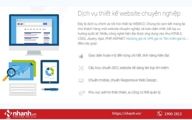 Dịch vụ thiết kế web Webico