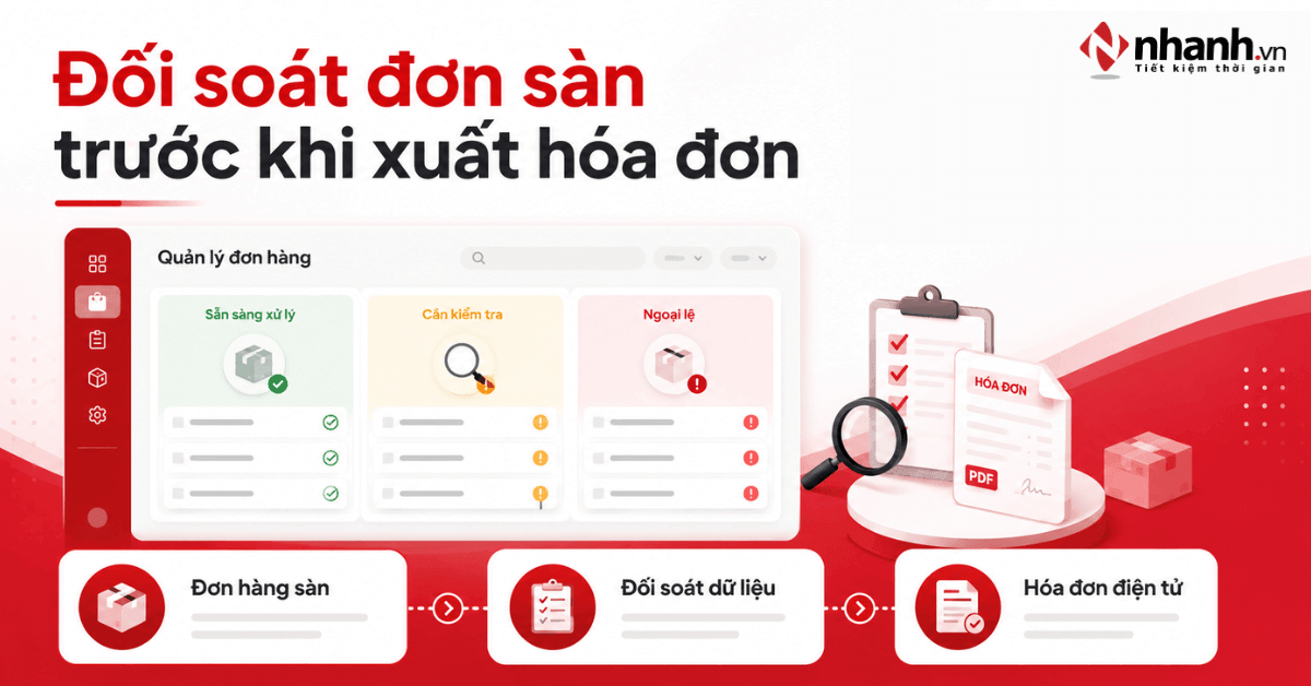 6 bước đối soát đơn hàng sàn TMĐT trước khi lập hóa đơn điện tử
