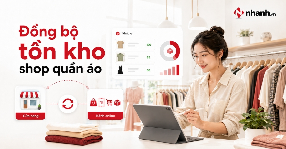 Cách đồng bộ tồn kho shop quần áo giữa cửa hàng và sàn TMĐT
