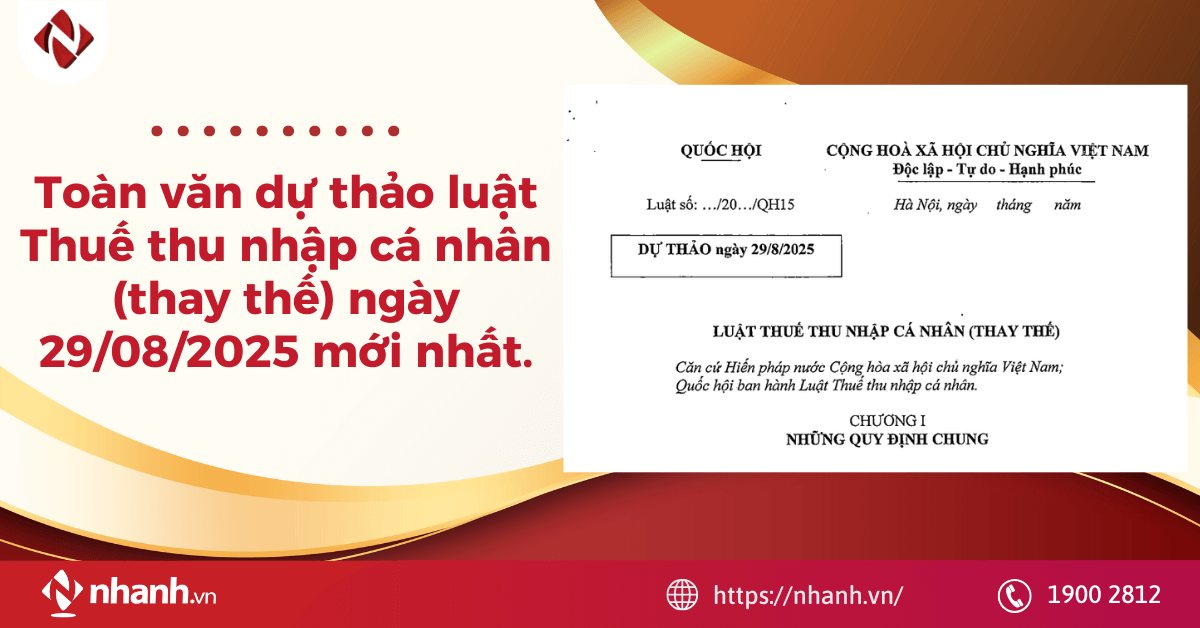 [ Tải về ] Toàn văn dự thảo luật Thuế thu nhập cá nhân (thay thế) ngày 29/08/2025 mới nhất