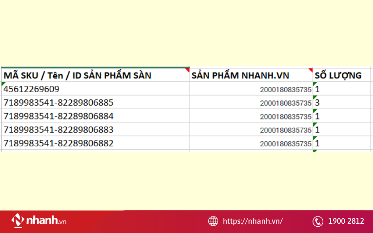 File mẫu import ghép nối sản phẩm