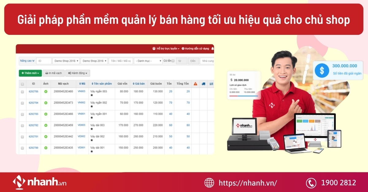 Giải pháp phần mềm quản lý bán hàng tối ưu hiệu quả cho chủ shop
