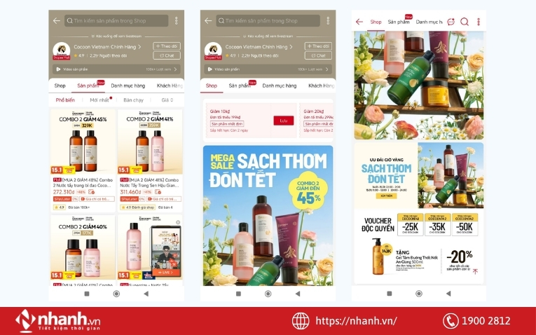 Gian hàng đẹp góp phần xây dựng thương hiệu cá nhân của Shop