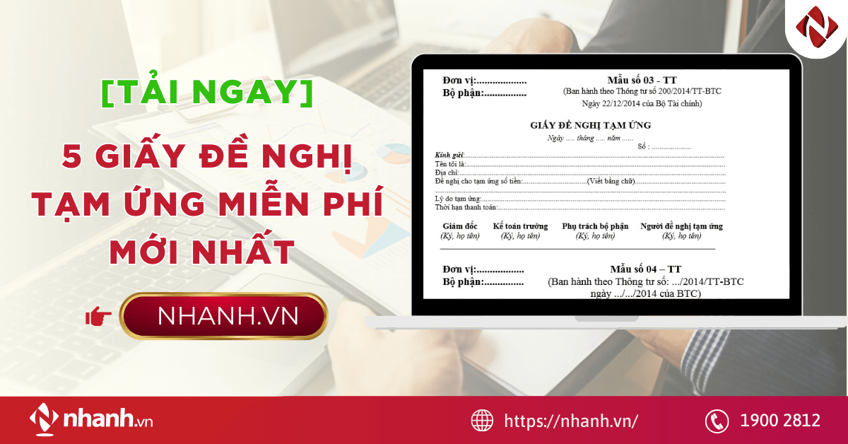[Tải Ngay] 5 giấy đề nghị tạm ứng miễn phí mới nhất 2026