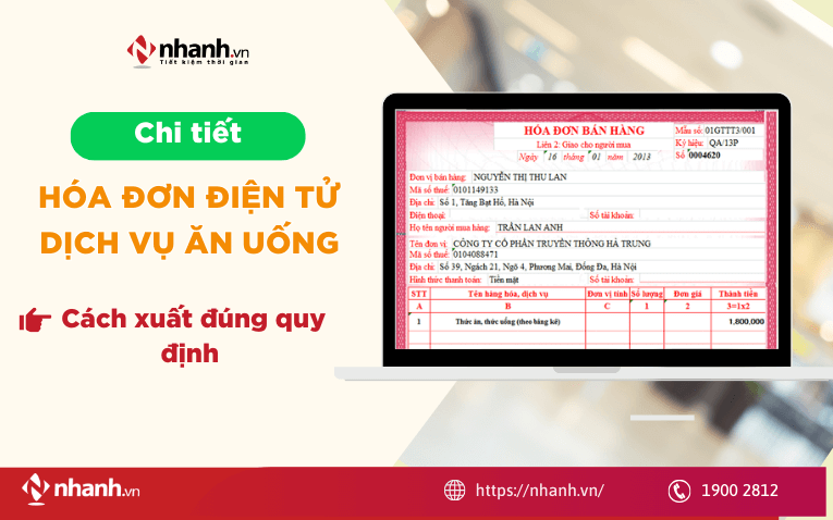 Hóa đơn điện tử dịch vụ ăn uống: Cách xuất đúng quy định