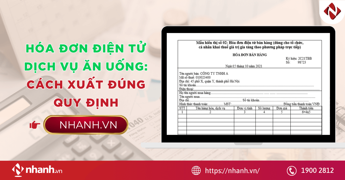 Hóa đơn điện tử dịch vụ ăn uống: Cách xuất đúng quy định