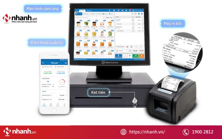 Hóa đơn được khởi tạo từ máy tính tiền