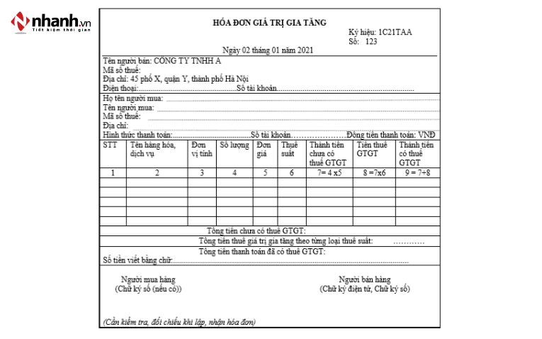 Hóa đơn điện tử Giá trị gia tăng