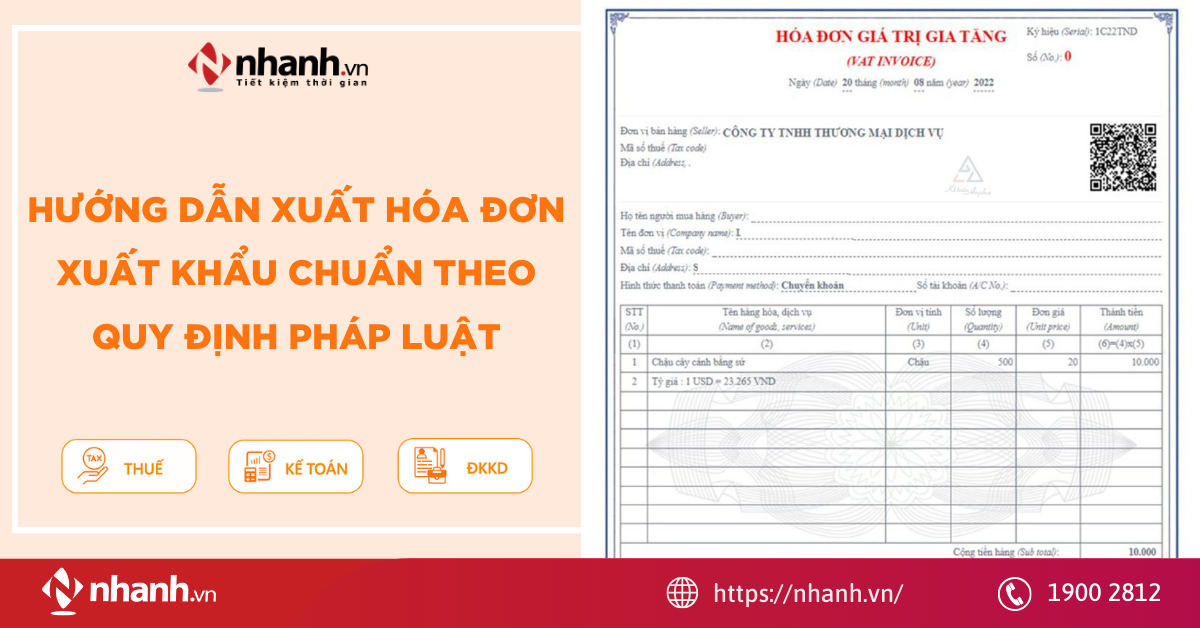 Hướng dẫn xuất hóa đơn xuất khẩu CHUẨN theo quy định pháp luật