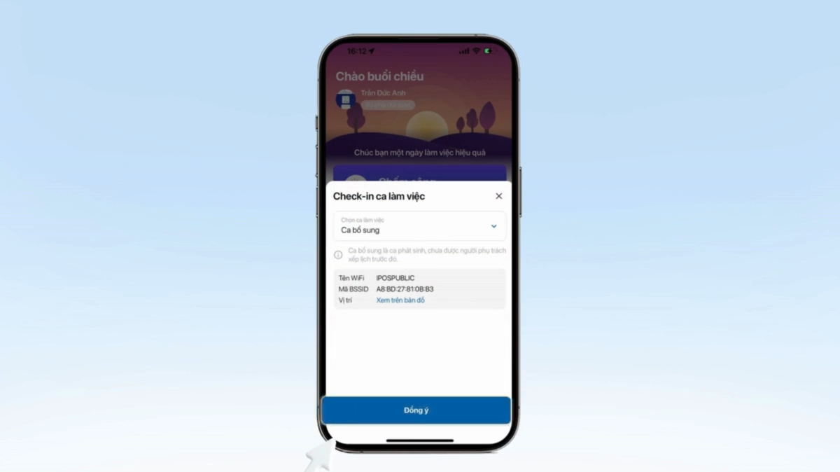 Tính năng chấm công của ứng dụng iPOS HRM