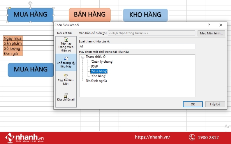 Kết nối Sheet Quản lý chung với Sheet Mua hàng