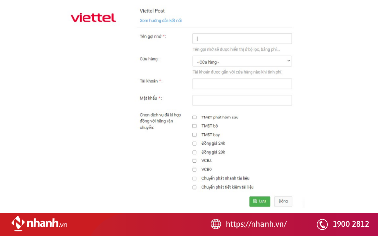Kết nối Viettel Post