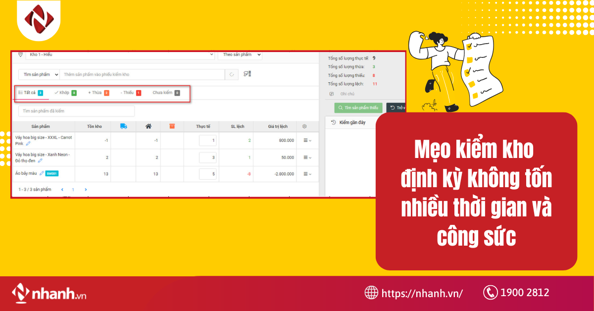 Mẹo kiểm kho định kỳ không tốn nhiều thời gian và công sức