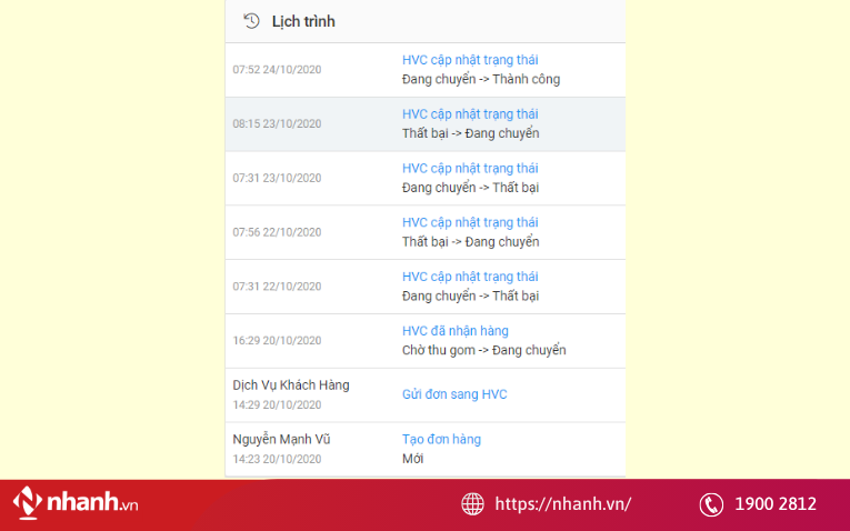 Kiểm tra trạng thái đơn hàng