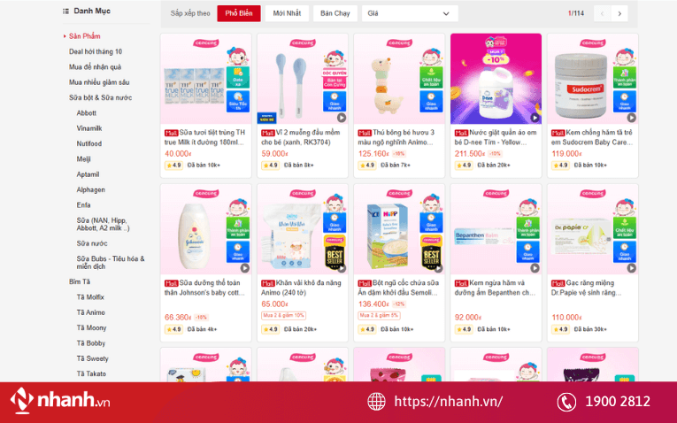 Bán hàng online tại nhà với sản phẩm mẹ và bé