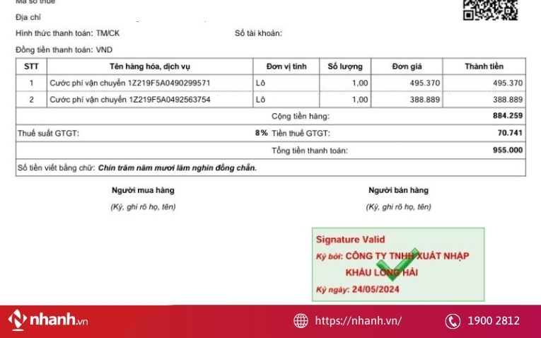 Ký số trên hóa đơn thay thế