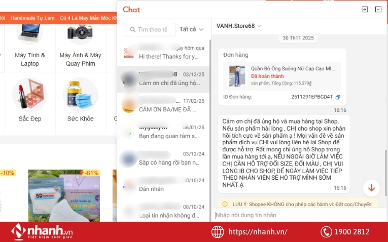 Luôn giữ thái độ chăm sóc khách hàng chuyên nghiệp