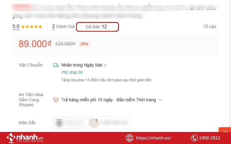 Lượt bán cũng là yếu tố ảnh hưởng đến xếp hạng sản phẩm
