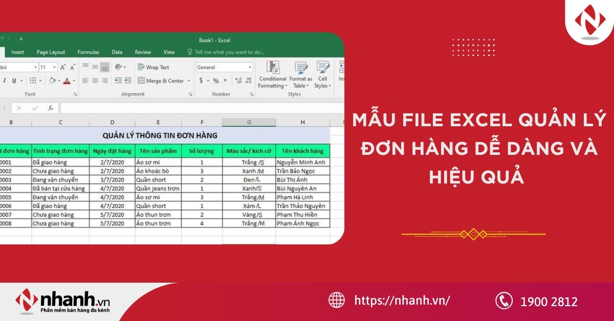 Mẫu file Excel quản lý đơn hàng dễ dàng & hiệu quả năm 2026