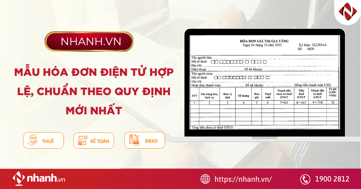 Mẫu hóa đơn điện tử hợp lệ, chuẩn theo quy định mới nhất