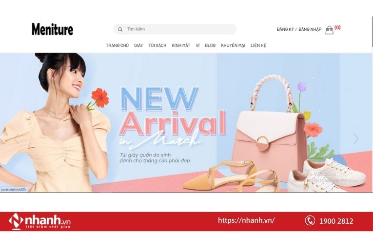 Mẫu thiết kế website thời trang nữ trẻ trung