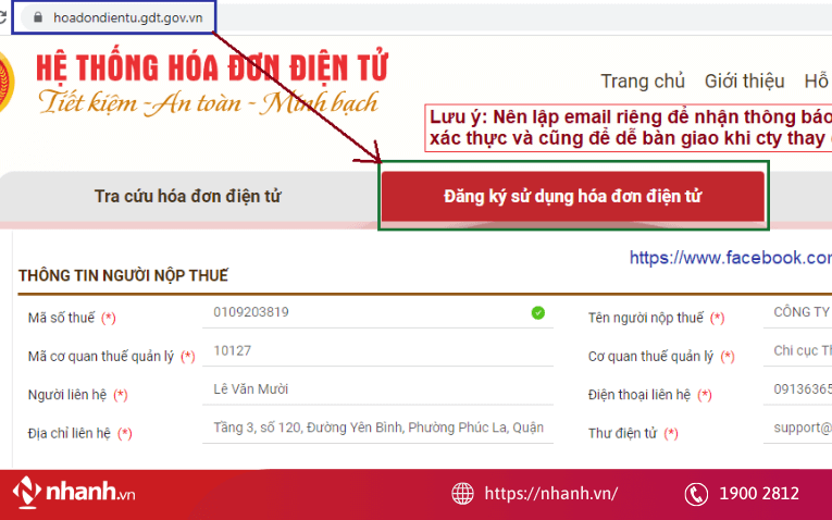 Người nộp thuế cần xác thực đúng thông tin khi đăng ký