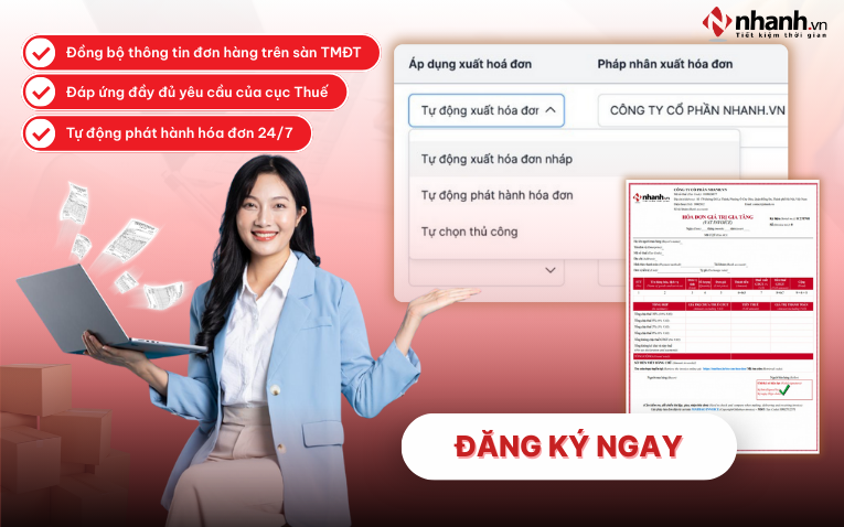 Giải pháp phần mềm bán hàng tích hợp hóa đơn điện tử Nhanh.vn