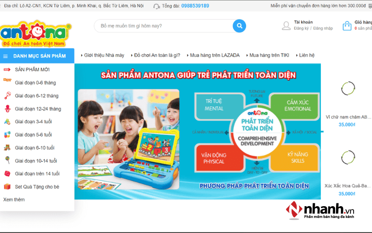 Nhập hàng tại Antona