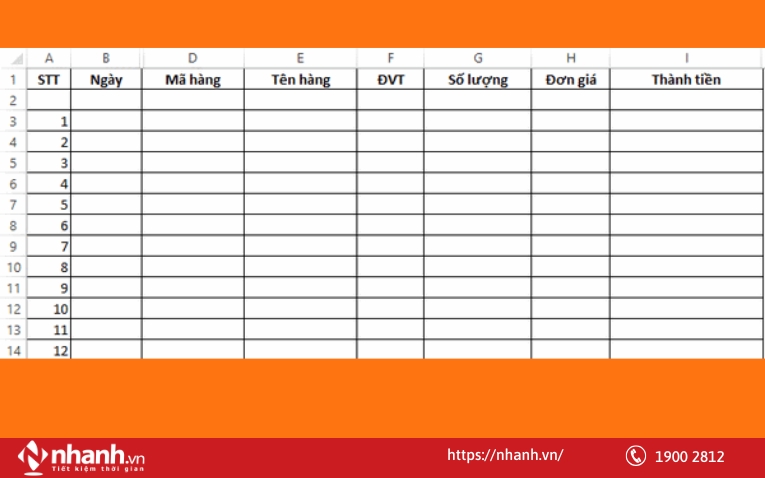 Nhập tên hàng hóa và dữ liệu