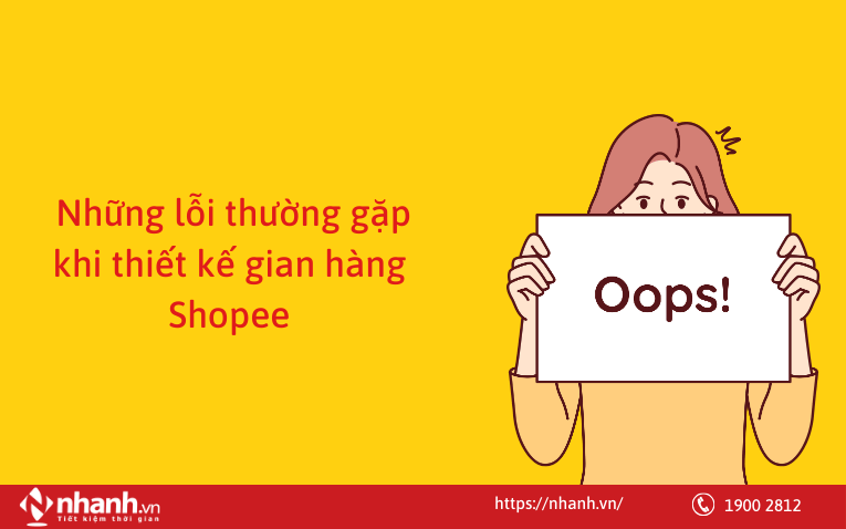 Những lỗi thường gặp khi thiết kế gian hàng Shopee